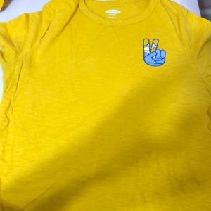 Yellow piece sign top from Old Navy